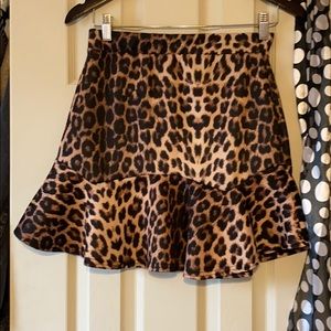 Nasty gal leopard skirt